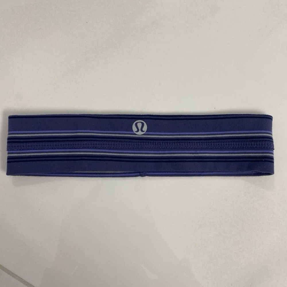 Lululemon purple blue striped headband